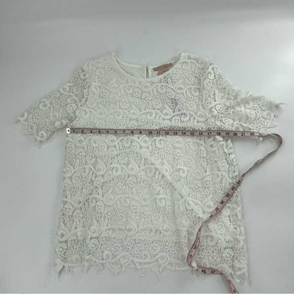 NWT Philosophy White Floral Crochet Lace Overlay Top - Picture 5 of 9